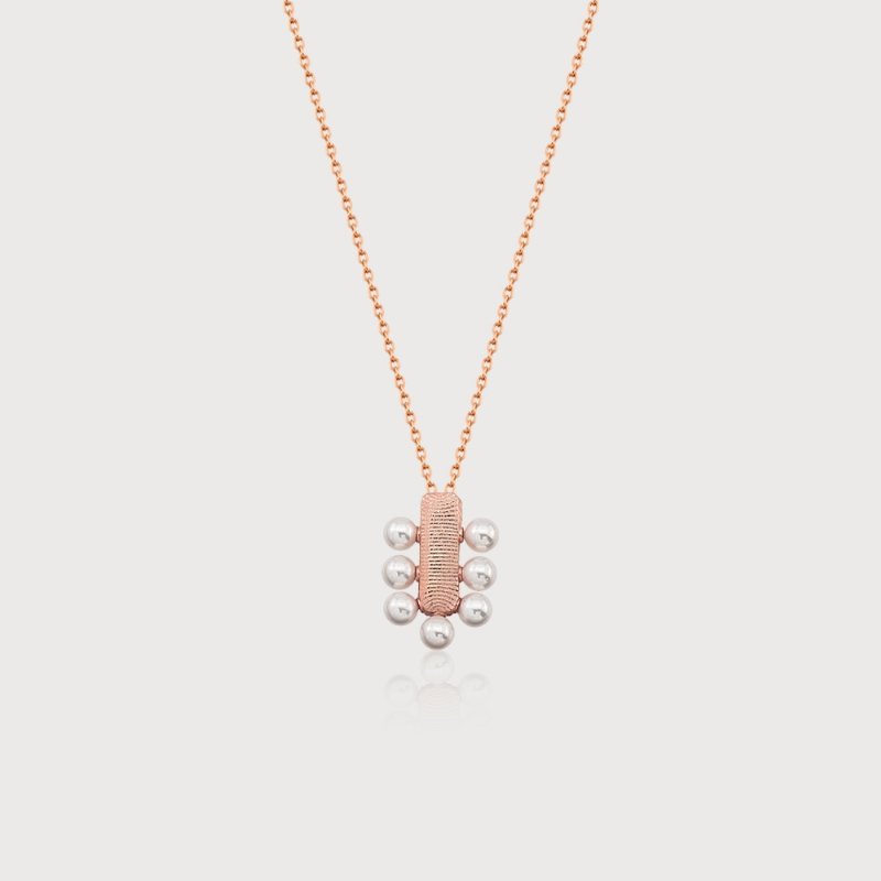 R-Divine Pearls Silver Necklace