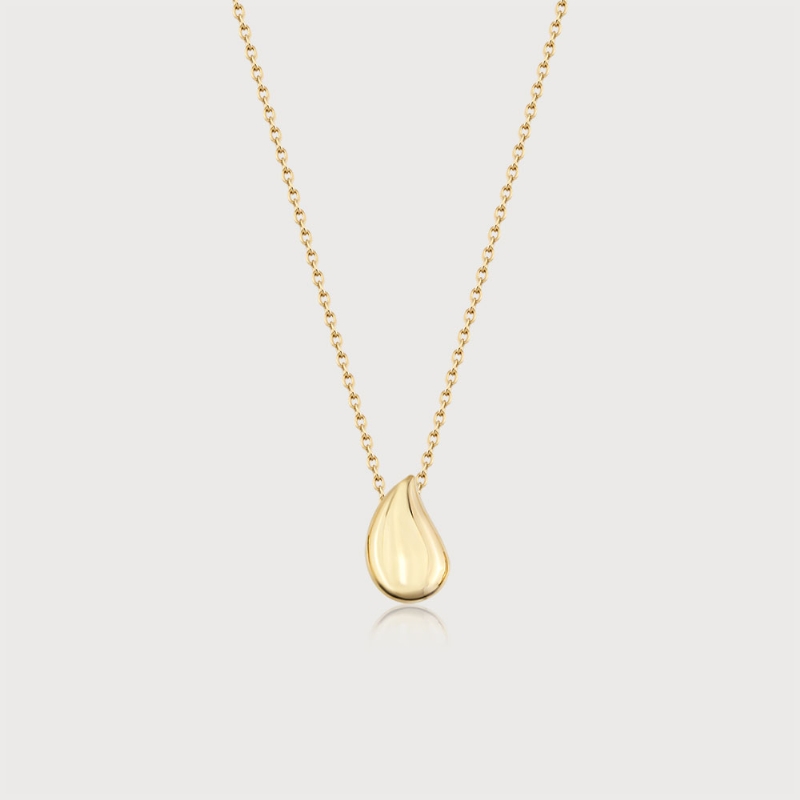 Dainty Droplet Gold Necklaces 0,8 cm