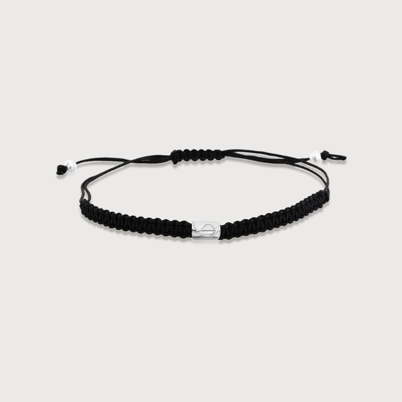 Sumerian Mythic Unity "D" Black Silver Bracelets