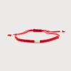 Sumerian Mythic Unity "H" Red Silver Bracelets