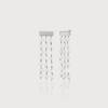 Pearl Rainfall "W" Silver Earrings
