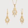 Golden Serenity: Spirit and Soul Necklace Earring Gold Collection