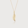 Gentle Breeze Feather Gold Necklaces