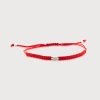 Sumerian Mythic Unity "J" Red Silver Bracelets